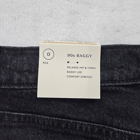 Universal Thread Embellished Mid-Rise 90s Baggy Jeans in Black Size 0 - Picture 9 of 11